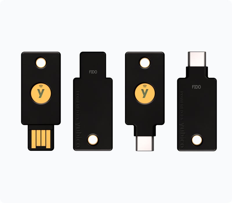 Security Key Series keys in USB-A and USB-C
